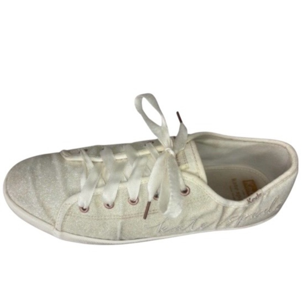 Keds x Kate Spade New York Kids Cream Glitter Champion Sneakers Ribbon Laces